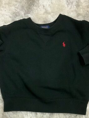 Polo by Ralph Lauren Black Crewneck Sweater with Red Pony